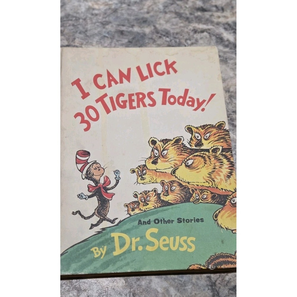Dr. Seuss Book - "I Can Lick 30 Tigers Today!"  Hardcover Book Club Edition 1969